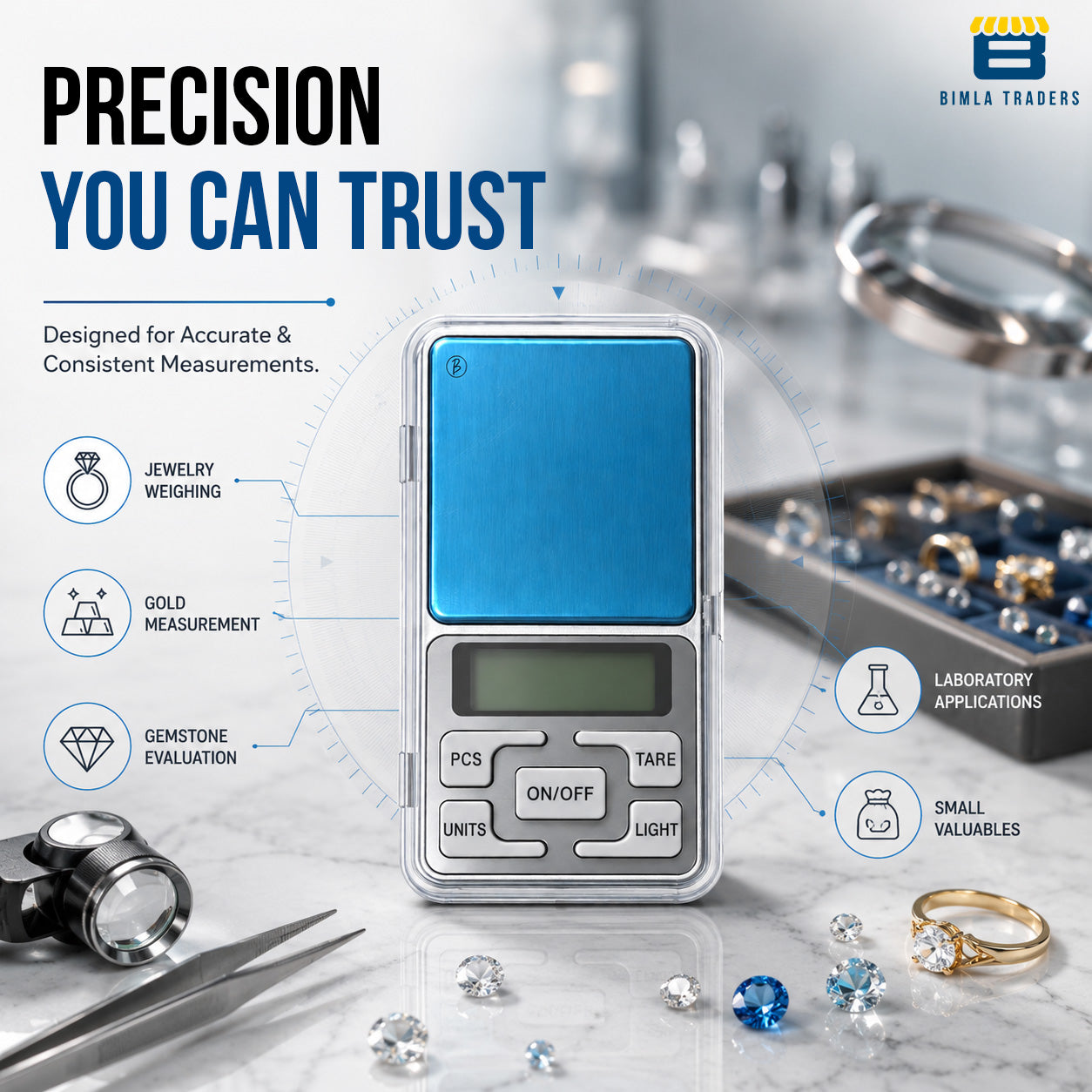 Btag Ultra-Precision Digital Pocket Weighing Scale | Premium Mini Jewellery & Gold Weight Machine | Compact Portable Design.
