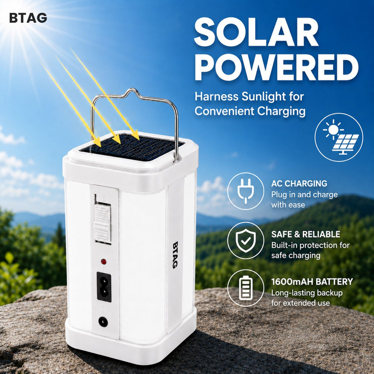 Bimla Traders Rechargeable LED Emergency Light with Adapter Charging | High Brightness, Long Battery Backup