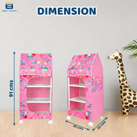 Bimla Traders Baby Almirah Kids Storage Organizer for Clothes,Books,Shoes,Toys Wardrobe for Multipurpose Collapsible