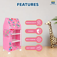 Bimla Traders Baby Almirah Kids Storage Organizer for Clothes,Books,Shoes,Toys Wardrobe for Multipurpose Collapsible