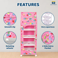Bimla Traders Baby Almirah Kids Storage Organizer for Clothes,Books,Shoes,Toys Wardrobe for Multipurpose Collapsible