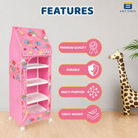 Bimla Traders Baby Almirah Kids Storage Organizer for Clothes,Books,Shoes,Toys Wardrobe for Multipurpose Collapsible
