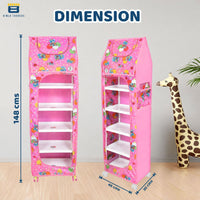 Bimla Traders Baby Almirah Kids Storage Organizer for Clothes,Books,Shoes,Toys Wardrobe for Multipurpose Collapsible
