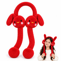 Bimla Traders Kids Premium Plush Bunny Earmuffs – Ultra-Soft, Windproof Ear Warmers with Animated Moving Ears