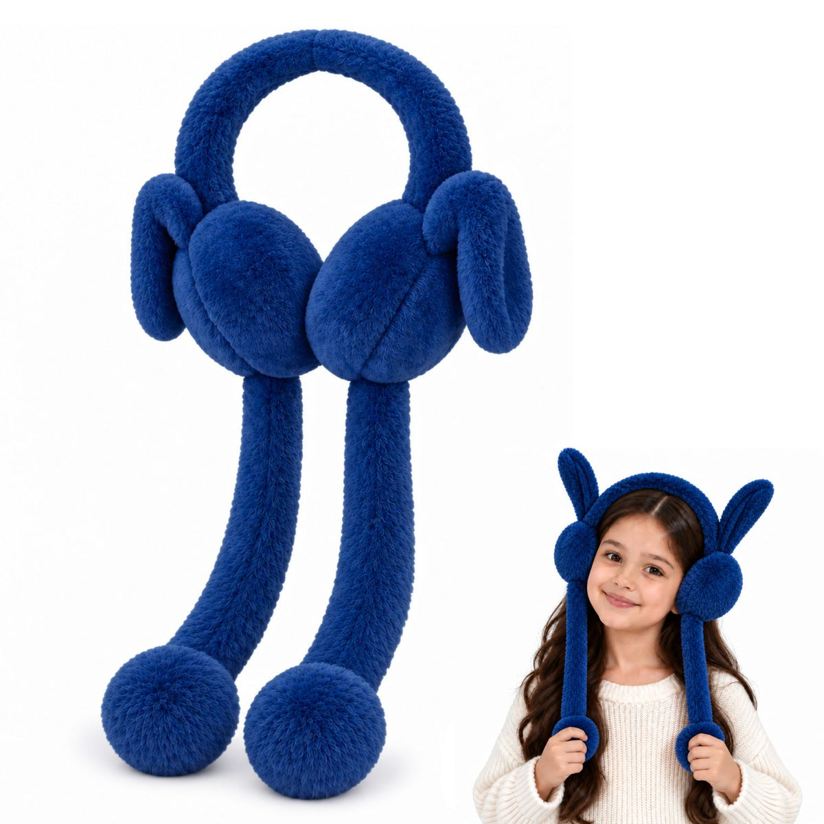 Bimla Traders Kids Premium Plush Bunny Earmuffs – Ultra-Soft, Windproof Ear Warmers with Animated Moving Ears