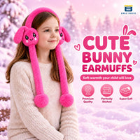 Bimla Traders Kids Premium Plush Bunny Earmuffs – Ultra-Soft, Windproof Ear Warmers with Animated Moving Ears