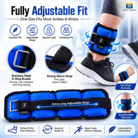 Btag Solid Neoprene Ankle & Wrist Weights | Adjustable Strap | Unisex Leg & Arm Weight Cuffs for Gym, Workout & Training.