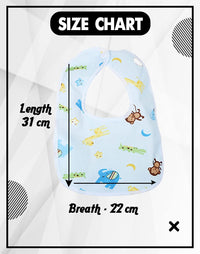 Bimla Traders Babies Soft Button bib for Feeding, Crumb Catcher