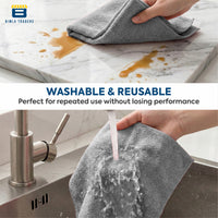 Bimla Traders Microfiber Tear-Away Reusable, Washable, 25x25cm 20 Pieces Cleaning Towels Roll – Premium, Super Absorbent Cloths for Kitchen, Car & Home