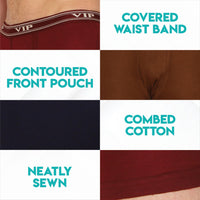 VIP Men's Cotton Solids Trunks. Pack of 1 (ULTIMA_PLAIN)