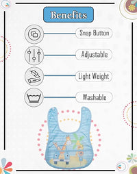 Bimla Traders Babies Soft Button bib for Feeding, Crumb Catcher.