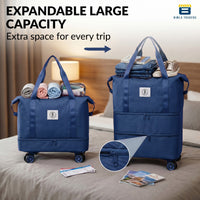 Bimla Traders Travel Duffle Bag with Wheels | Expandable & Waterproof Traveling Bag for Unisex (Pack of 1)