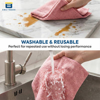 Bimla Traders Microfiber Tear-Away Reusable, Washable, 25x25cm 20 Pieces Cleaning Towels Roll – Premium, Super Absorbent Cloths for Kitchen, Car & Home