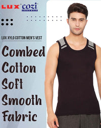 Lux Cozi Xylo Men Assorted Regular Fit Vest (Pack of 4)