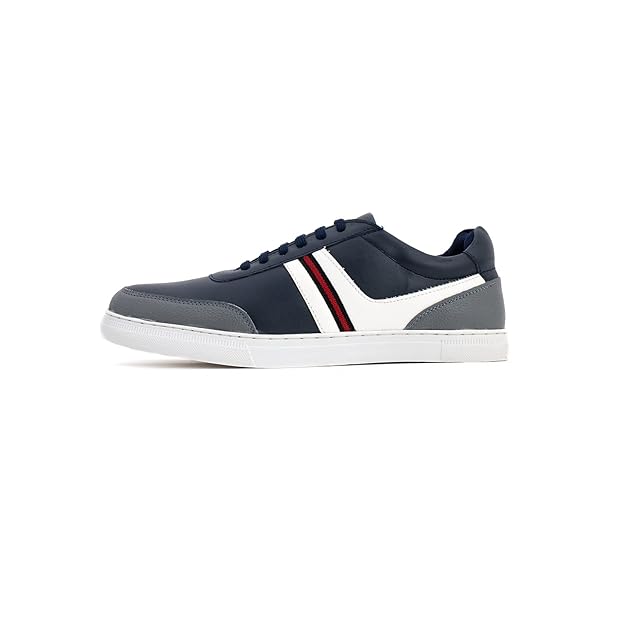 Lazard by Khadim's Synthetic Leather PVC Sole Contrast Patch Stitch Navy Casual Casual Shoe for Men