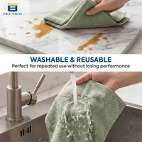 Bimla Traders Microfiber Tear-Away Reusable, Washable, 25x25cm 20 Pieces Cleaning Towels Roll – Premium, Super Absorbent Cloths for Kitchen, Car & Home