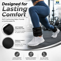 Btag Solid Neoprene Ankle & Wrist Weights | Adjustable Strap | Unisex Leg & Arm Weight Cuffs for Gym, Workout & Training.