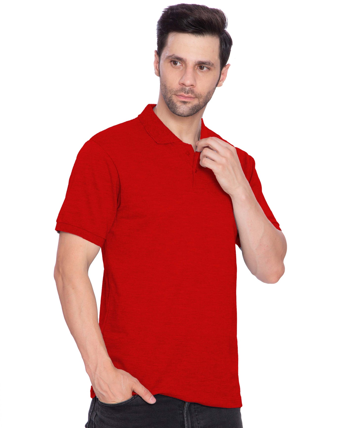 Bimla Traders Men's Regular Fit Polo Neck Half Sleeve Solid Premium T-Shirt | Pack of 1