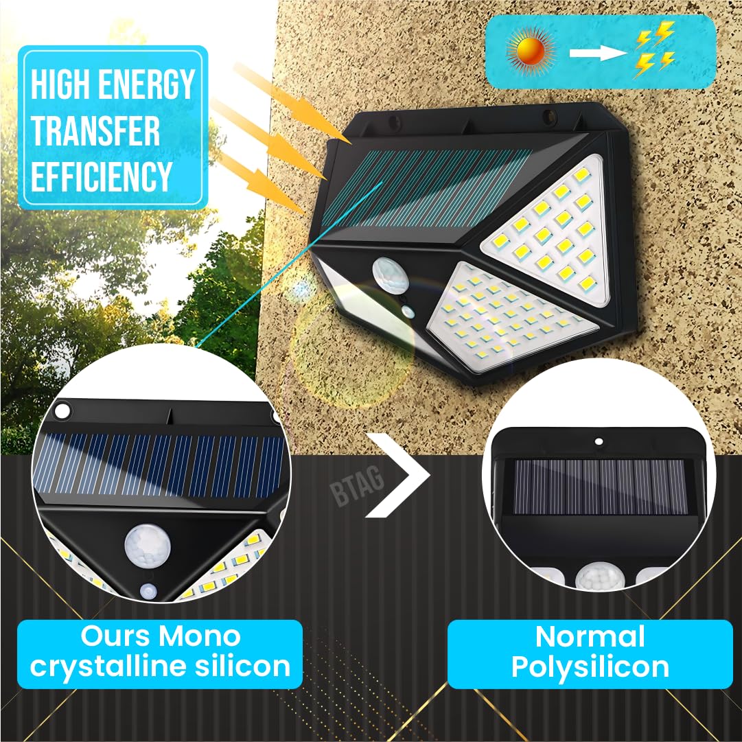 Bimla Traders LED Bright Outdoor Solar Lights with Motion Sensor Solar Powered Wireless Waterproof