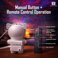 Bimla Traders Astronaut Galaxy Projector Lamp | Space Theme Light Projector for Bedroom, Kids & Home Décor | Adjustable Lighting & Remote Control. Pack of 1 (PL001)