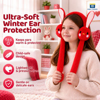 Bimla Traders Kids Premium Plush Bunny Earmuffs – Ultra-Soft, Windproof Ear Warmers with Animated Moving Ears