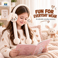Bimla Traders Kids Premium Plush Bunny Earmuffs – Ultra-Soft, Windproof Ear Warmers with Animated Moving Ears