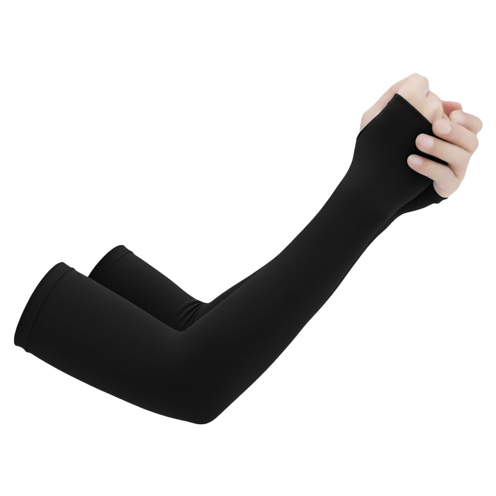 Premium Breathability and Stretchy Unisex Arm Sleeve | Cover with Thumb Hole | Golfing and Outdoor Sports | UV Protection |Solid Arm Sleevs | Cycling,Bike Riding, Running (Pack of 1)