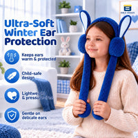 Bimla Traders Kids Premium Plush Bunny Earmuffs – Ultra-Soft, Windproof Ear Warmers with Animated Moving Ears