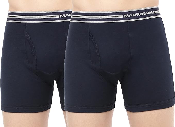 MacroMan Men's Cotton Outer Elastic Trunk's (Pack of 2)