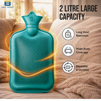 Bimla Traders Hot Water Bag (2Ltr) for Pain Relief | Non-Electric Rubber Heating Bottle Period Cramps, Body Aches | Long Heat Retention