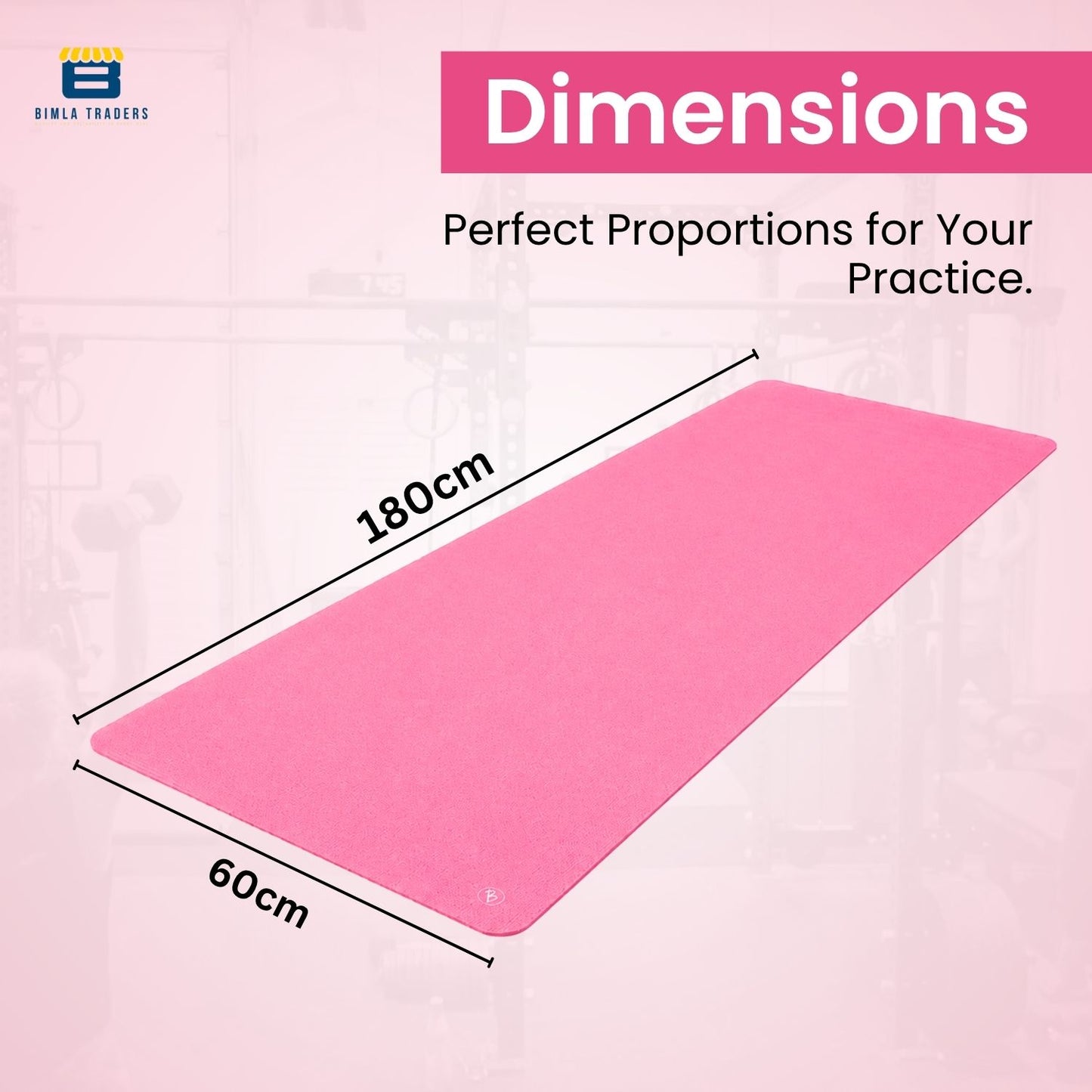Bimla Traders Premium EVA Yoga Mat for Women & Men | Anti-Slip Exercise & Gym Mat for Home Workouts | Lightweight & Durable