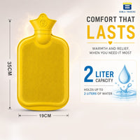 Bimla Traders Hot Water Bag (2Ltr) for Pain Relief | Non-Electric Rubber Heating Bottle Period Cramps, Body Aches | Long Heat Retention