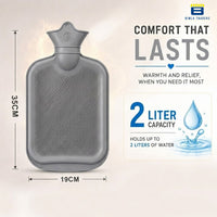 Bimla Traders Hot Water Bag (2Ltr) for Pain Relief | Non-Electric Rubber Heating Bottle Period Cramps, Body Aches | Long Heat Retention