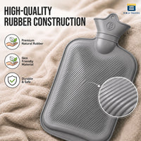 Bimla Traders Hot Water Bag (2Ltr) for Pain Relief | Non-Electric Rubber Heating Bottle Period Cramps, Body Aches | Long Heat Retention