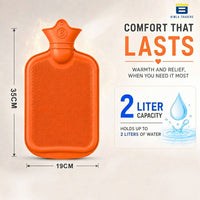 Bimla Traders Hot Water Bag (2Ltr) for Pain Relief | Non-Electric Rubber Heating Bottle Period Cramps, Body Aches | Long Heat Retention