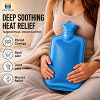 Bimla Traders Hot Water Bag (2Ltr) for Pain Relief | Non-Electric Rubber Heating Bottle Period Cramps, Body Aches | Long Heat Retention