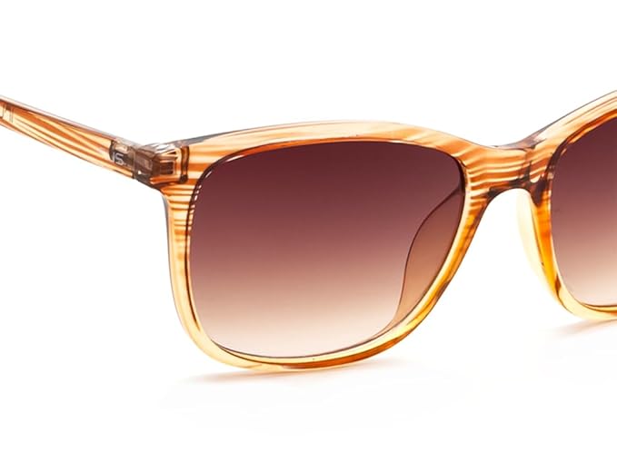 IRUS Uv Protected Sunglasses For Unisex | Size- Medium | Shape- Square | Model- Irs1215C3Sg, Brown