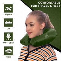 Bimla Traders Travel Neck Pillow for Men & Women | Soft Fibre Cushion for Flight, Car & Train | Soft Velvet Fabric with Attachable Snap Strap | Cervical Support for Neck Pain Relief. Pack of 1