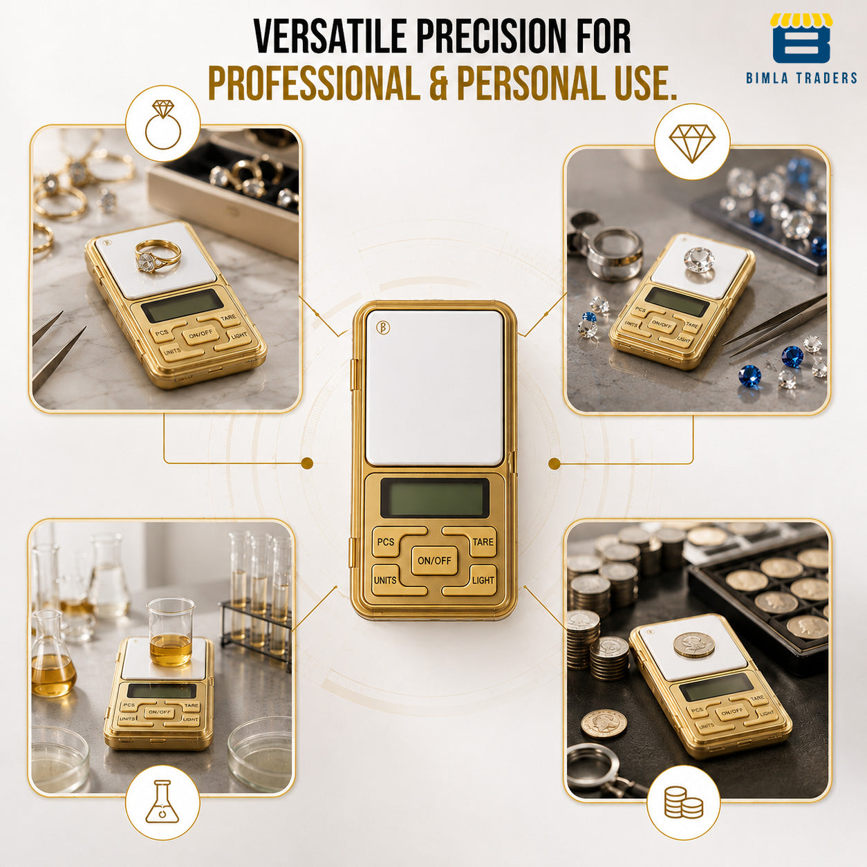 Btag Ultra-Precision Digital Pocket Weighing Scale | Premium Mini Jewellery & Gold Weight Machine | Compact Portable Design.