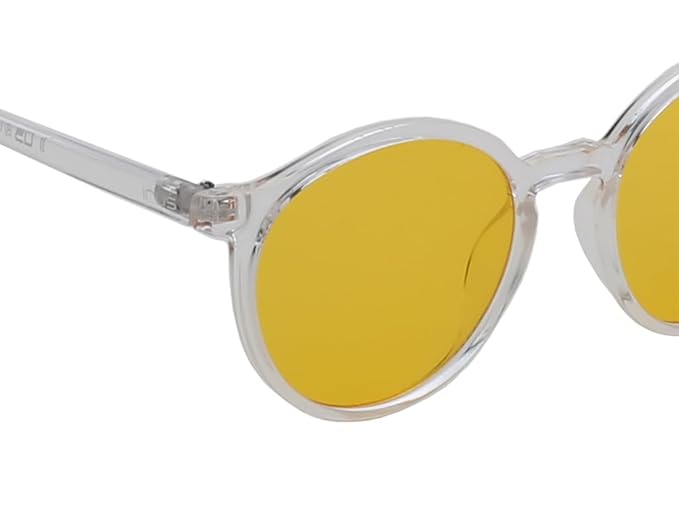 IRUS 100% UV protected sunglasses for Men | Size- Small | Shape- Round | Model- IRS1226C3SG (Clear)