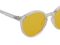 IRUS 100% UV protected sunglasses for Men | Size- Small | Shape- Round | Model- IRS1226C3SG (Clear)