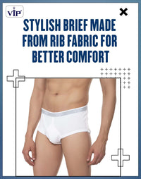 VIP Mens Cotton Brief Pack of 1 (SIGNOR_WHITE)