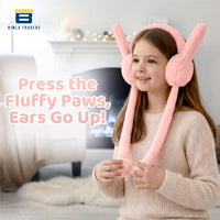 Bimla Traders Kids Premium Plush Bunny Earmuffs – Ultra-Soft, Windproof Ear Warmers with Animated Moving Ears