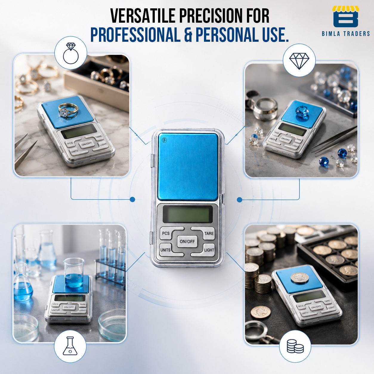 Btag Ultra-Precision Digital Pocket Weighing Scale | Premium Mini Jewellery & Gold Weight Machine | Compact Portable Design.