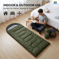 Bimla Traders Sleeping Bag for Camping & Travel | Regular Size Lightweight Sleeping Bag (1kg) | Comfortable, Easy to Carry & Store. Pack of 1
