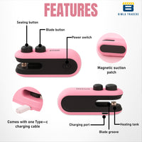 BTfash USB Rechargeable Mini Bag Sealer – Portable Heat Sealer for Plastic & Snack Bags with Safety Lock, Compact & Lightweight – Ideal for Kitchen Storage, Travel & Home Use. Pack of 1