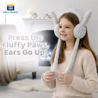 Bimla Traders Kids Premium Plush Bunny Earmuffs – Ultra-Soft, Windproof Ear Warmers with Animated Moving Ears
