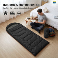 Bimla Traders Sleeping Bag for Camping & Travel | Regular Size Lightweight Sleeping Bag (1kg) | Comfortable, Easy to Carry & Store. Pack of 1