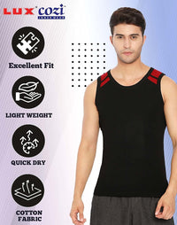 Lux Cozi Xylo Men Assorted Regular Fit Vest (Pack of 4)
