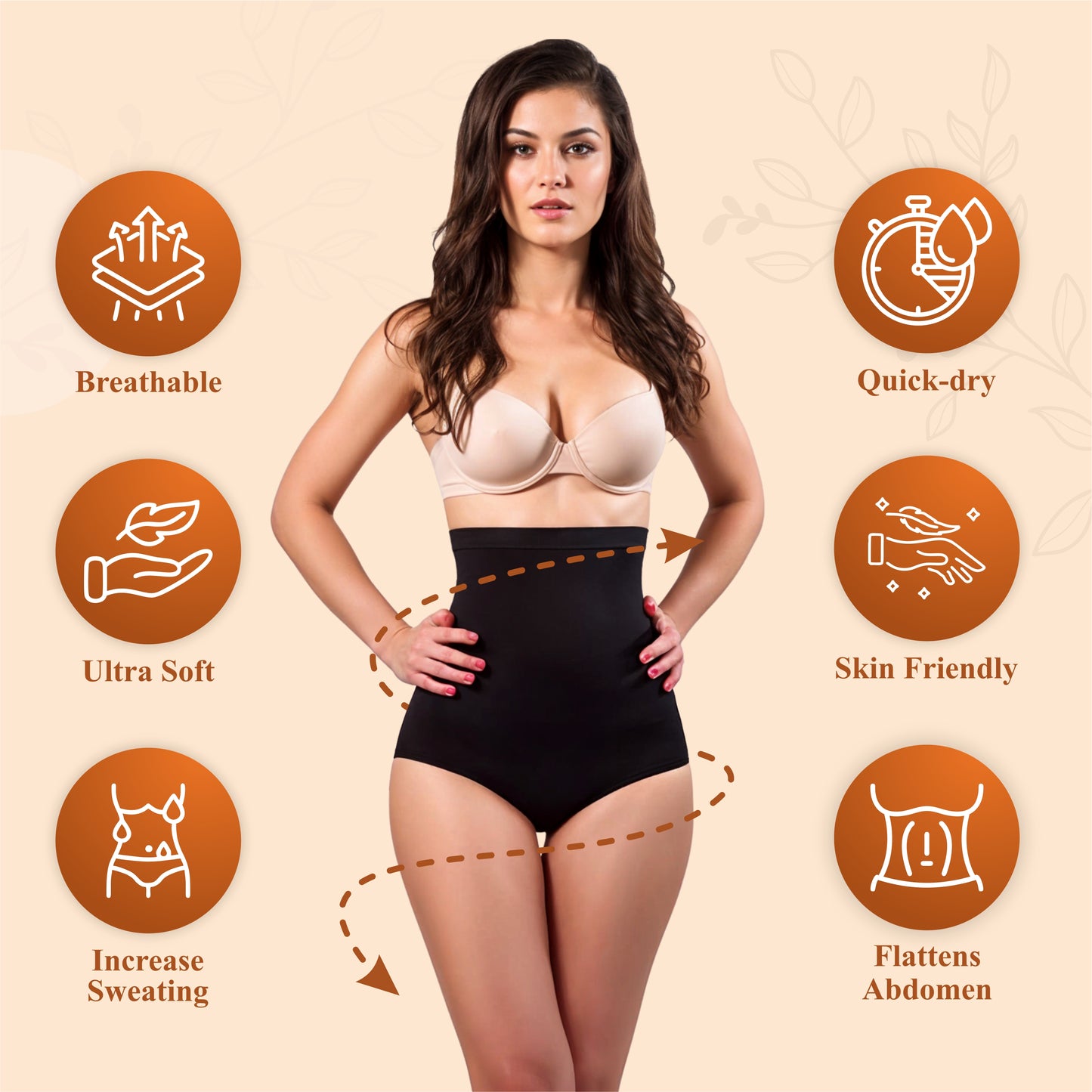 Bimla Traders High-Waist Tummy Tucker Shapewear for Women | Seamless Body Shaper | Invisible Under Dresses | Slimming Control Panty